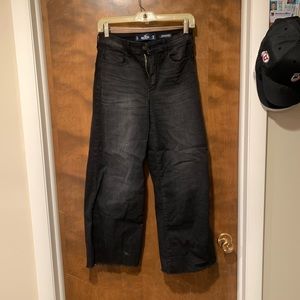 Black wide leg jeans